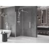 Mexen Velar ścianka prysznicowa rozsuwana Walk-in 130 x 200 cm, transparent 8 mm, biała - 871-130-000-03-20