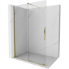 Mexen Velar ścianka prysznicowa rozsuwana Walk-in 130 x 200 cm, transparent 8 mm, złota - 871-130-000-03-50