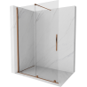 Mexen Velar ścianka prysznicowa rozsuwana Walk-in 130 x 200 cm, transparent 8 mm, różowe złoto - 871-130-000-03-60