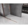 Mexen Velar ścianka prysznicowa rozsuwana Walk-in 130 x 200 cm, transparent 8 mm, różowe złoto - 871-130-000-03-60