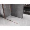 Mexen Velar ścianka prysznicowa rozsuwana Walk-in 160 x 200 cm, transparent 8 mm, różowe złoto - 871-160-000-03-60