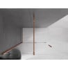 Mexen Velar ścianka prysznicowa rozsuwana Walk-in 160 x 200 cm, transparent 8 mm, różowe złoto - 871-160-000-03-60