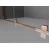 Mexen Velar ścianka prysznicowa rozsuwana Walk-in 160 x 200 cm, transparent 8 mm, różowe złoto - 871-160-000-03-60