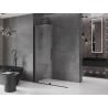 Mexen Velar ścianka prysznicowa rozsuwana Walk-in 130 x 200 cm, transparent 8 mm, czarna - 871-130-000-03-70