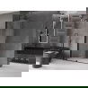 Mexen Velar ścianka prysznicowa rozsuwana Walk-in 150 x 200 cm, transparent 8 mm, czarna - 871-150-000-03-70