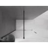 Mexen Velar ścianka prysznicowa rozsuwana Walk-in 150 x 200 cm, transparent 8 mm, czarna - 871-150-000-03-70