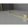 Mexen Velar ścianka prysznicowa rozsuwana Walk-in 140 x 200 cm, transparent 8 mm, złota szczotkowana - 871-140-000-03-55