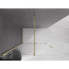 Mexen Velar ścianka prysznicowa rozsuwana Walk-in 150 x 200 cm, transparent 8 mm, złota szczotkowana - 871-150-000-03-55