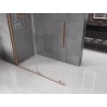 Mexen Velar ścianka prysznicowa rozsuwana Walk-in 150 x 200 cm, transparent 8 mm, miedź szczotkowana - 871-150-000-03-65