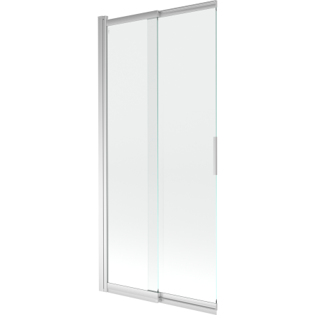 Mexen Fox parawan nawannowy 2-skrzydłowy przesuwny 85 x 150 cm, transparent, chrom - 891-085-002-01-00
