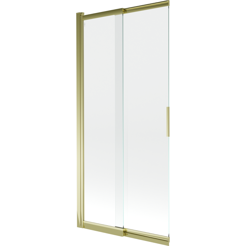 Mexen Fox parawan nawannowy 2-skrzydłowy przesuwny 85 x 150 cm, transparent, złoty - 891-085-002-50-00