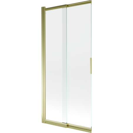 Mexen Fox parawan nawannowy 2-skrzydłowy przesuwny 85 x 150 cm, transparent, złoty - 891-085-002-50-00