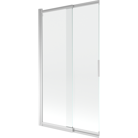 Mexen Fox parawan nawannowy 2-skrzydłowy przesuwny 100 x 150 cm, transparent, chrom - 891-100-002-01-00