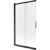 Mexen Fox parawan nawannowy 2-skrzydłowy przesuwny 100 x 150 cm, transparent, czarny - 891-100-002-70-00