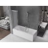 Mexen Fox parawan nawannowy 2-skrzydłowy przesuwny 85 x 150 cm, szron, chrom - 891-085-002-01-30