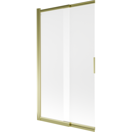 Mexen Fox parawan nawannowy 2-skrzydłowy przesuwny 100 x 150 cm, szron, złoty - 891-100-002-50-30