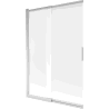 Mexen Fox parawan nawannowy 2-skrzydłowy przesuwny 120 x 150 cm, szron, chrom - 891-120-002-01-30
