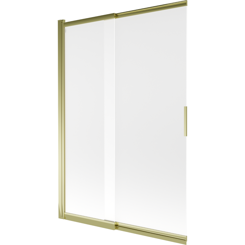 Mexen Fox parawan nawannowy 2-skrzydłowy przesuwny 120 x 150 cm, szron, złoty - 891-120-002-50-30