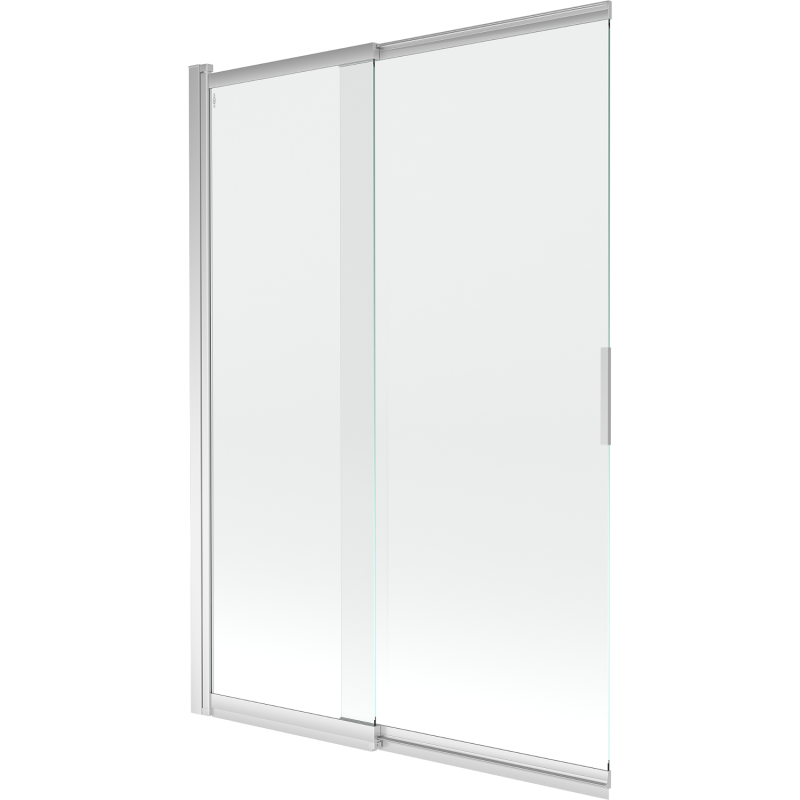 Mexen Fox parawan nawannowy 2-skrzydłowy przesuwny 120 x 150 cm, transparent, chrom - 891-120-002-01-00