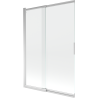 Mexen Fox parawan nawannowy 2-skrzydłowy przesuwny 120 x 150 cm, transparent, chrom - 891-120-002-01-00