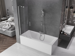Mexen Velar parawan nawannowy 2-skrzydłowy rozsuwany 70 x 150 cm, transparent, chrom - 896-070-000-01-01
