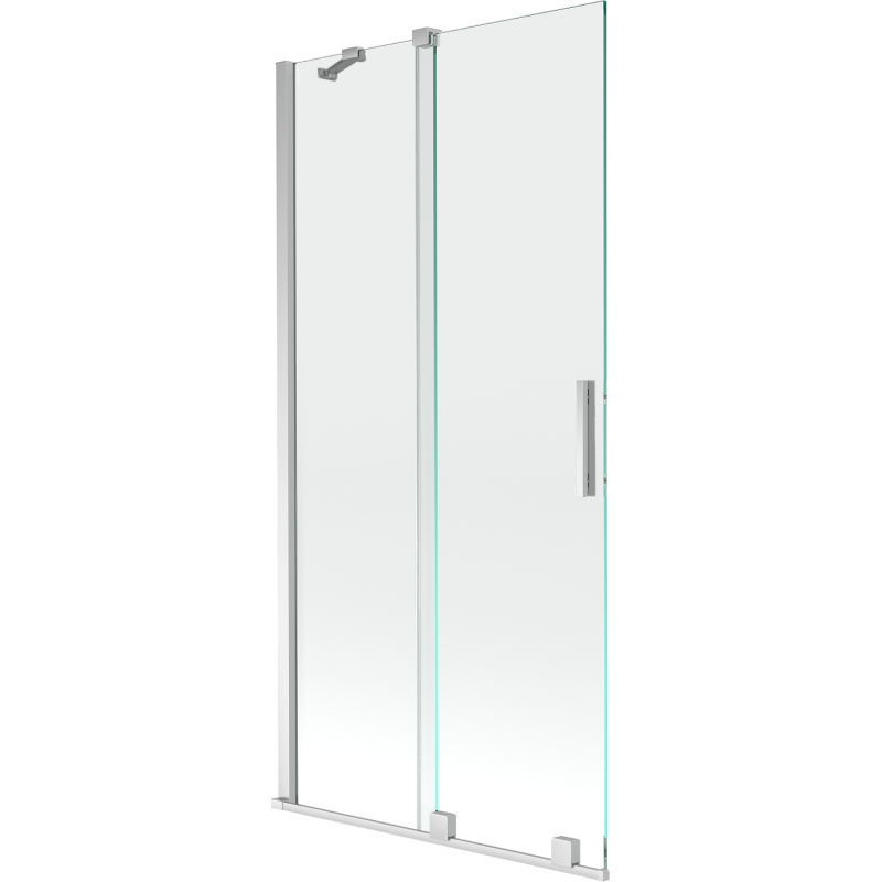 Mexen Velar parawan nawannowy 2-skrzydłowy rozsuwany 95 x 150 cm, transparent, chrom - 896-095-000-01-01
