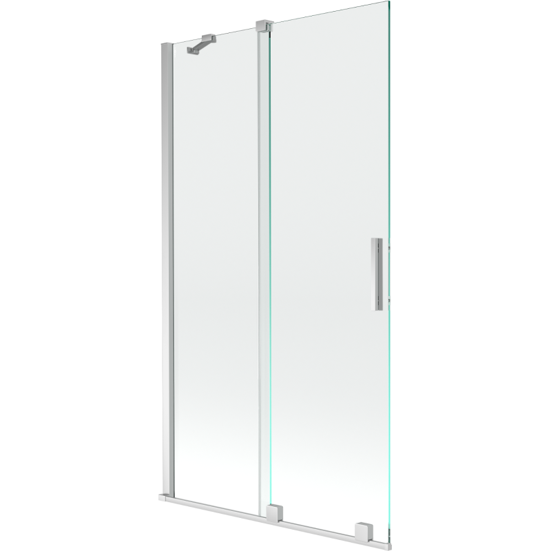 Mexen Velar parawan nawannowy 2-skrzydłowy rozsuwany 100 x 150 cm, transparent, chrom - 896-100-000-01-01