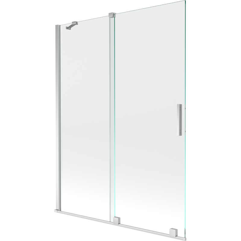 Mexen Velar parawan nawannowy 2-skrzydłowy rozsuwany 130 x 150 cm, transparent, chrom - 896-130-000-01-01