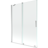 Mexen Velar parawan nawannowy 2-skrzydłowy rozsuwany 130 x 150 cm, transparent, chrom - 896-130-000-01-01