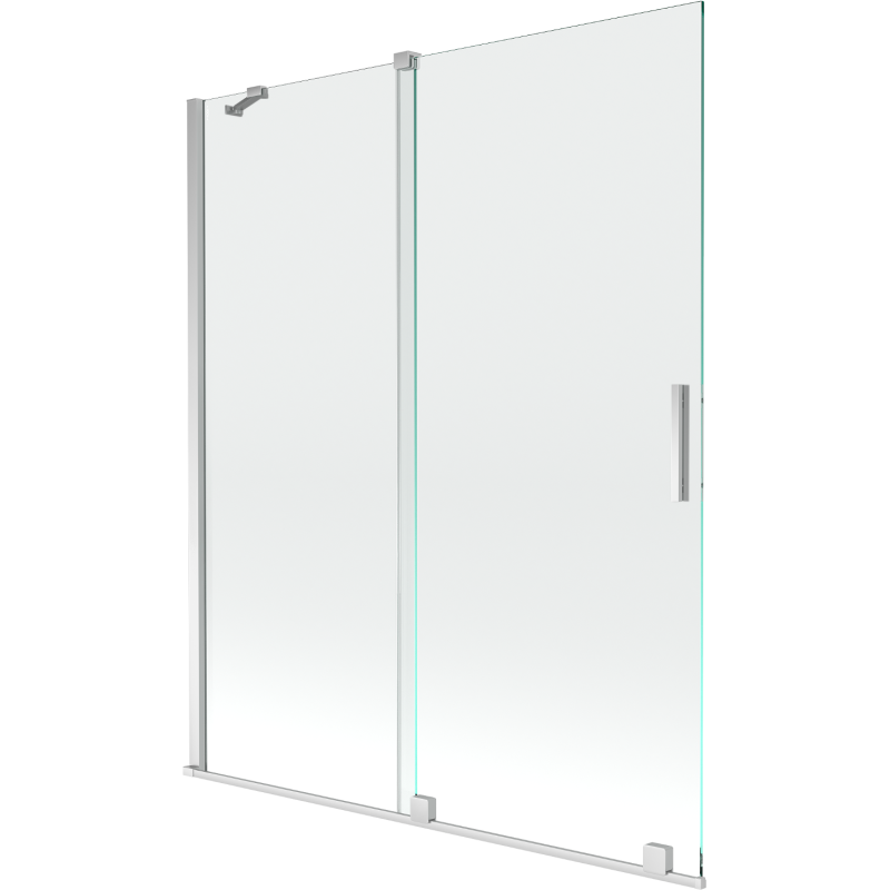 Mexen Velar parawan nawannowy 2-skrzydłowy rozsuwany 140 x 150 cm, transparent, chrom - 896-140-000-01-01