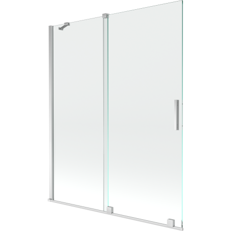 Mexen Velar parawan nawannowy 2-skrzydłowy rozsuwany 140 x 150 cm, transparent, chrom - 896-140-000-01-01