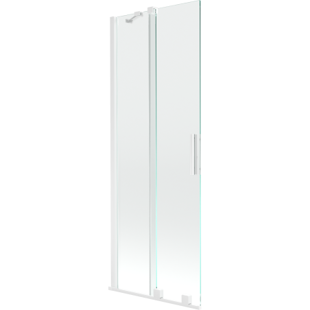 Mexen Velar parawan nawannowy 2-skrzydłowy rozsuwany 75 x 150 cm, transparent, biały - 896-075-000-01-20