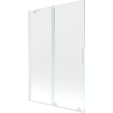 Mexen Velar parawan nawannowy 2-skrzydłowy rozsuwany 120 x 150 cm, transparent, biały - 896-120-000-01-20