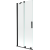 Mexen Velar parawan nawannowy 2-skrzydłowy rozsuwany 80 x 150 cm, transparent, czarny - 896-080-000-01-70