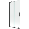 Mexen Velar parawan nawannowy 2-skrzydłowy rozsuwany 95 x 150 cm, transparent, czarny - 896-095-000-01-70