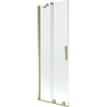 Mexen Velar parawan nawannowy 2-skrzydłowy rozsuwany 70 x 150 cm, transparent, złoty - 896-070-000-01-50