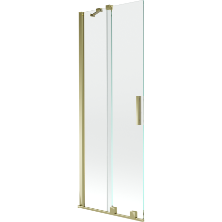 Mexen Velar parawan nawannowy 2-skrzydłowy rozsuwany 75 x 150 cm, transparent, złoty - 896-075-000-01-50
