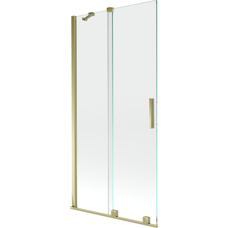 Mexen Velar parawan nawannowy 2-skrzydłowy rozsuwany 95 x 150 cm, transparent, złoty - 896-095-000-01-50