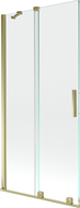 Mexen Velar parawan nawannowy 2-skrzydłowy rozsuwany 95 x 150 cm, transparent, złoty - 896-095-000-01-50
