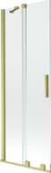 Mexen Velar parawan nawannowy 2-skrzydłowy rozsuwany 70 x 150 cm, transparent, złoty szczotkowany - 896-070-000-01-55