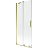 Mexen Velar parawan nawannowy 2-skrzydłowy rozsuwany 85 x 150 cm, transparent, złoty szczotkowany - 896-085-000-01-55