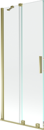 Mexen Velar parawan nawannowy 2-skrzydłowy rozsuwany 85 x 150 cm, transparent, złoty szczotkowany - 896-085-000-01-55