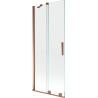 Mexen Velar parawan nawannowy 2-skrzydłowy rozsuwany 85 x 150 cm, transparent, różowe złoto - 896-085-000-01-60