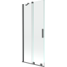 Mexen Velar parawan nawannowy 2-skrzydłowy rozsuwany 80 x 150 cm, transparent, gun gray szczotkowany - 896-080-000-01-66