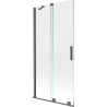 Mexen Velar parawan nawannowy 2-skrzydłowy rozsuwany 95 x 150 cm, transparent, gun gray szczotkowany - 896-095-000-01-66