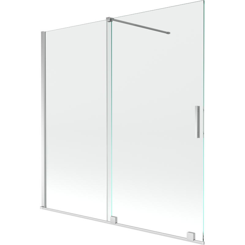 Mexen Velar parawan nawannowy 2-skrzydłowy rozsuwany 160 x 150 cm, transparent, chrom - 896-160-000-01-01