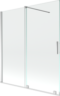Mexen Velar parawan nawannowy 2-skrzydłowy rozsuwany 150 x 150 cm, transparent, chrom - 896-150-000-01-01