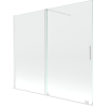 Mexen Velar parawan nawannowy 2-skrzydłowy rozsuwany 180 x 150 cm, transparent, biały - 896-180-000-01-20