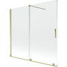 Mexen Velar parawan nawannowy 2-skrzydłowy rozsuwany 170 x 150 cm, transparent, złoty - 896-170-000-01-50