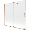 Mexen Velar parawan nawannowy 2-skrzydłowy rozsuwany 170 x 150 cm, transparent, różowe złoto - 896-170-000-01-60